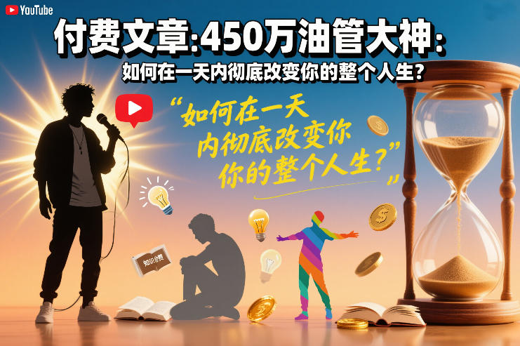 付费文章：450万油管大神：如何在一天内彻底改变你的整个人生？网赚库-项目库-轻创网-中创网-福缘网-冒泡网-资源之家-魔方项目库网赚库