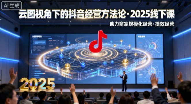 云图视角下的抖音经营方法论，2025线下课，助力商家规模化经营，提效经营(录音+字幕)网赚库-项目库-轻创网-中创网-福缘网-冒泡网-资源之家-魔方项目库网赚库
