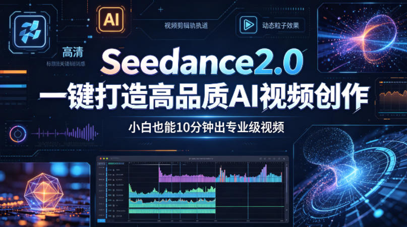 Seedance2.0一键打造高品质AI视频创作,小白也能10分钟出专业级视频网赚库-项目库-轻创网-中创网-福缘网-冒泡网-资源之家-魔方项目库网赚库