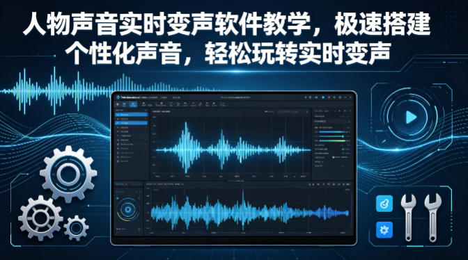 人物声音实时变声软件教学,极速搭建个性化声音,轻松玩转实时变声网赚库-项目库-轻创网-中创网-福缘网-冒泡网-资源之家-魔方项目库网赚库