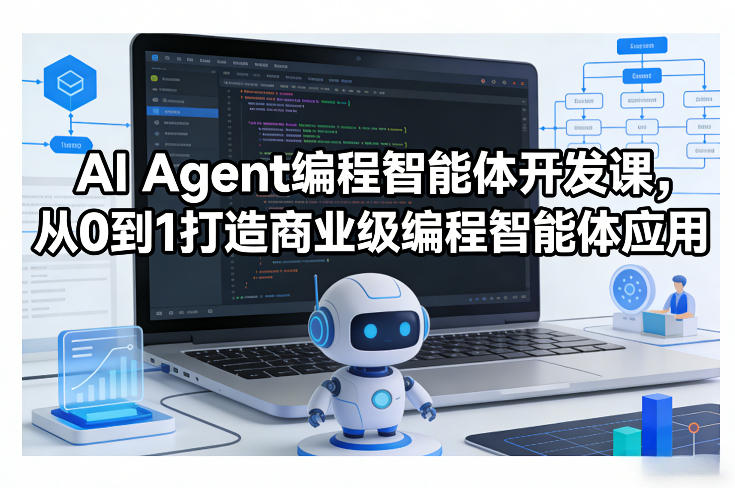 AI Agent编程智能体开发课，从0到1打造商业级编程智能体应用网赚库-项目库-轻创网-中创网-福缘网-冒泡网-资源之家-魔方项目库网赚库