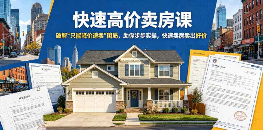 快速高价卖房课,破解“只能降价速卖”困局,助你步步实操,快速卖房卖出好价(更新2026)网赚库-项目库-轻创网-中创网-福缘网-冒泡网-资源之家-魔方项目库网赚库