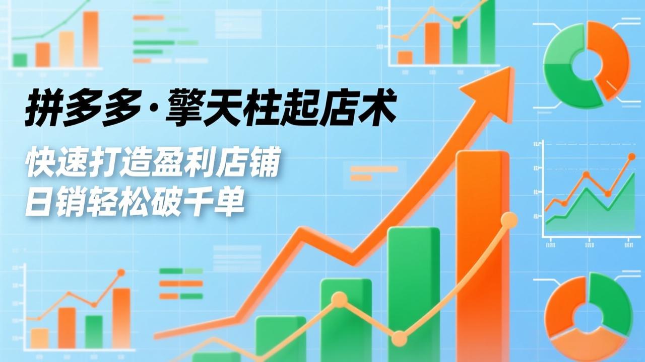 拼多多·擎天柱起店术，爆流布局、利润起飞、不断流，快速打造盈利店铺，日销破千单(更新网赚库-项目库-轻创网-中创网-福缘网-冒泡网-资源之家-魔方项目库网赚库