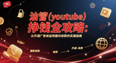 油管(youtube)挣钱全攻略：从开通广告收益到国内收款的实操指南(更新)网赚库-项目库-轻创网-中创网-福缘网-冒泡网-资源之家-魔方项目库网赚库