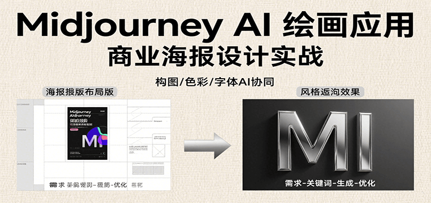 Midjourney AI绘画应用，关键词指令解析、漫画头像制作、海报设计、3D人物生成等网赚库-项目库-轻创网-中创网-福缘网-冒泡网-资源之家-魔方项目库网赚库