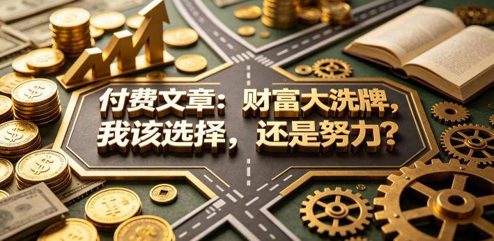 付费文章:财富大洗牌,我该选择,还是努力?网赚库-项目库-轻创网-中创网-福缘网-冒泡网-资源之家-魔方项目库网赚库
