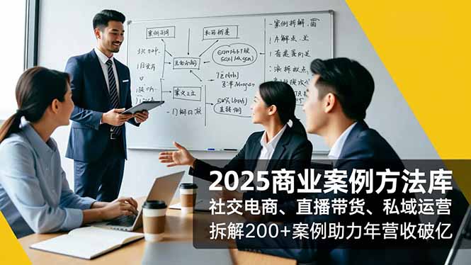 2025商业案例方法库,社交电商、直播带货、私域运营,拆解200+案例助力年营收破亿网赚库-项目库-轻创网-中创网-福缘网-冒泡网-资源之家-魔方项目库网赚库