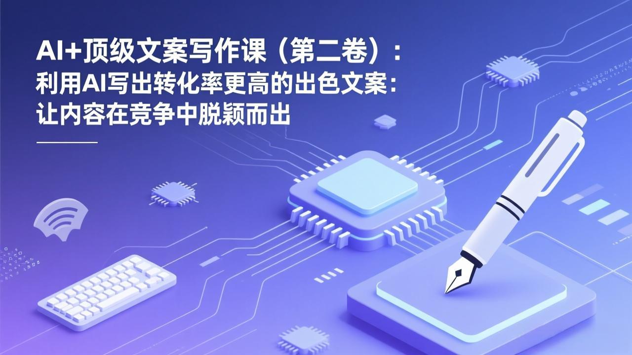 AI+顶级文案写作课(第二卷网赚库-项目库-轻创网-中创网-福缘网-冒泡网-资源之家-魔方项目库网赚库