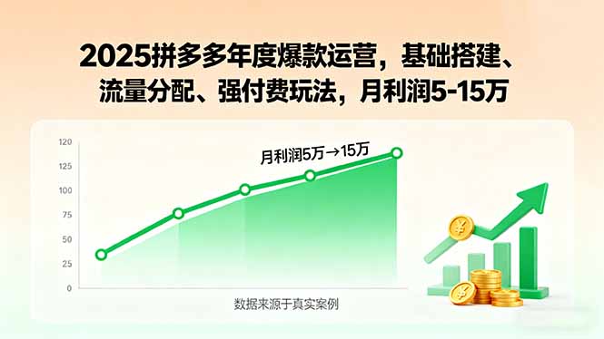 2025拼多多年度爆款运营，基础搭建、流量分配、强付费玩法，月利润5-15万网赚库-项目库-轻创网-中创网-福缘网-冒泡网-资源之家-魔方项目库网赚库