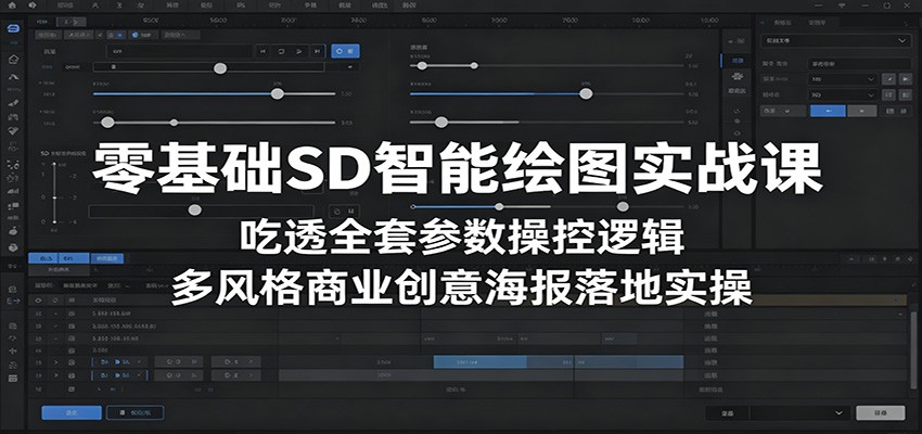 零基础SD智能绘图实战课:吃透全套参数操控逻辑,多风格商业创意海报落地实操网赚库-项目库-轻创网-中创网-福缘网-冒泡网-资源之家-魔方项目库网赚库