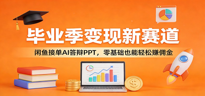 毕业季变现新赛道：闲鱼接单AI答辩PPT，零基础也能轻松赚佣金网赚库-项目库-轻创网-中创网-福缘网-冒泡网-资源之家-魔方项目库网赚库