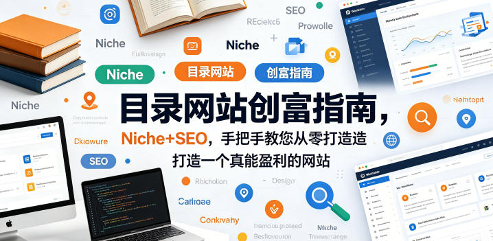 目录网站创富指南,Niche+SEO,手把手教您从零打造打造一个真能盈利的网站【原创双语字幕】网赚库-项目库-轻创网-中创网-福缘网-冒泡网-资源之家-魔方项目库网赚库
