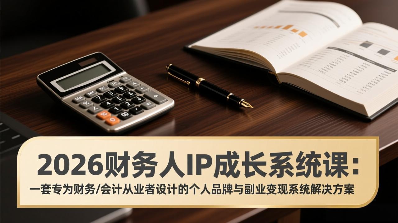 2026财务人IP成长系统课：一套专为财务/会计从业者设计的个人品牌与副业变现系统解决方案网赚库-项目库-轻创网-中创网-福缘网-冒泡网-资源之家-魔方项目库网赚库