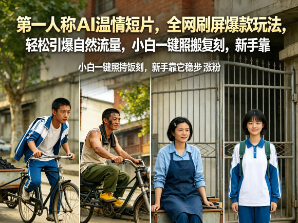 第一人称AI温情短片,全网刷屏爆款玩法,轻松引爆自然流量,小白一键照搬复刻,新手靠它稳步涨粉网赚库-项目库-轻创网-中创网-福缘网-冒泡网-资源之家-魔方项目库网赚库