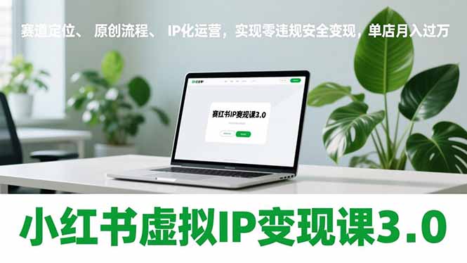 小红书虚拟IP变现课3.0,赛道定位、原创流程、IP化运营,实现零违规安全变现,单店月入过万网赚库-项目库-轻创网-中创网-福缘网-冒泡网-资源之家-魔方项目库网赚库