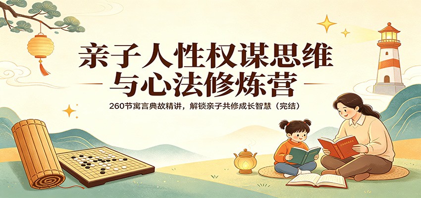 亲子人性权谋思维与心法修炼营：260节寓言典故精讲，解锁亲子共修成长智慧(完结)网赚库-项目库-轻创网-中创网-福缘网-冒泡网-资源之家-魔方项目库网赚库