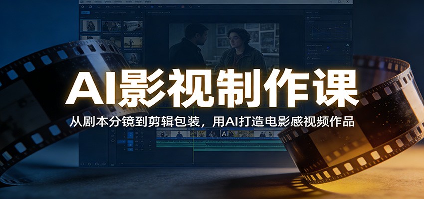 AI影视制作课：从剧本分镜到剪辑包装，用AI打造电影感视频作品网赚库-项目库-轻创网-中创网-福缘网-冒泡网-资源之家-魔方项目库网赚库