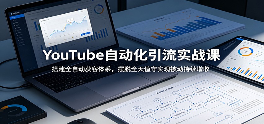 YouTube自动化引流实战课:搭建全自动获客体系,摆脱全天值守实现被动持续增收网赚库-项目库-轻创网-中创网-福缘网-冒泡网-资源之家-魔方项目库网赚库