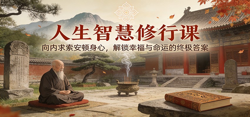 人生智慧修行课：向内求索安顿身心，解锁幸福与命运的终极答案网赚库-项目库-轻创网-中创网-福缘网-冒泡网-资源之家-魔方项目库网赚库