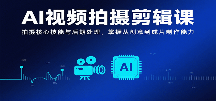AI视频拍摄剪辑课，拍摄核心技能与后期处理，掌握从创意到成片制作能力网赚库-项目库-轻创网-中创网-福缘网-冒泡网-资源之家-魔方项目库网赚库