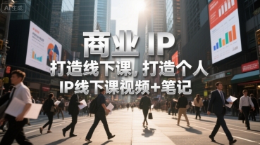商业IP打造线下课，打造个人 IP线下课视频+笔记网赚库-项目库-轻创网-中创网-福缘网-冒泡网-资源之家-魔方项目库网赚库