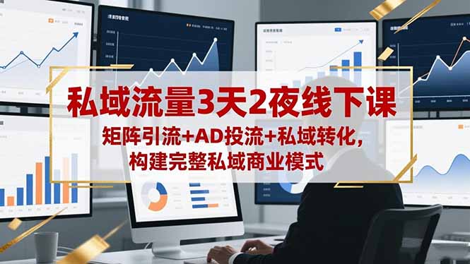 私域流量3天2夜线下课，矩阵引流+AD投流+私域转化，构建完整私域商业模式网赚库-项目库-轻创网-中创网-福缘网-冒泡网-资源之家-魔方项目库网赚库