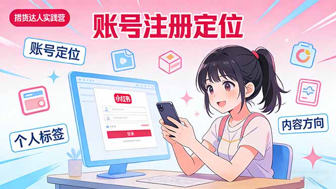 小红书带货达人实战营：账号注册定位、内容创作、选品策略、带货技巧、流量运营等网赚库-项目库-轻创网-中创网-福缘网-冒泡网-资源之家-魔方项目库网赚库