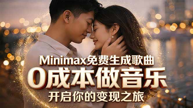 Minimax免费生成歌曲实测！0成本做音乐，说唱流行Lofi一键生成网赚库-项目库-轻创网-中创网-福缘网-冒泡网-资源之家-魔方项目库网赚库