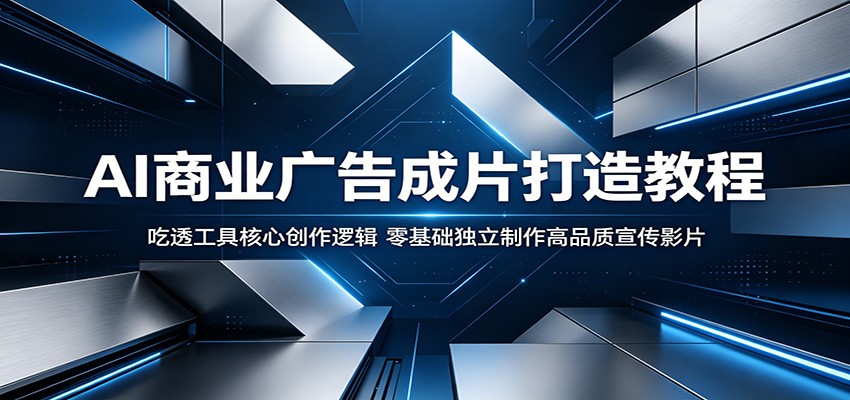 AI商业广告成片打造教程:吃透工具核心创作逻辑,零基础独立制作高品质宣传影片网赚库-项目库-轻创网-中创网-福缘网-冒泡网-资源之家-魔方项目库网赚库