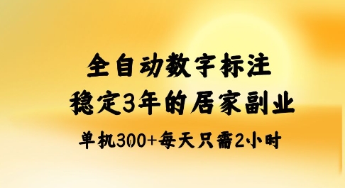 全自动数字标注，稳定3年的蓝海项目，居家也能矩阵开干的副业，单机日入3张+【揭秘】网赚库-项目库-轻创网-中创网-福缘网-冒泡网-资源之家-魔方项目库网赚库