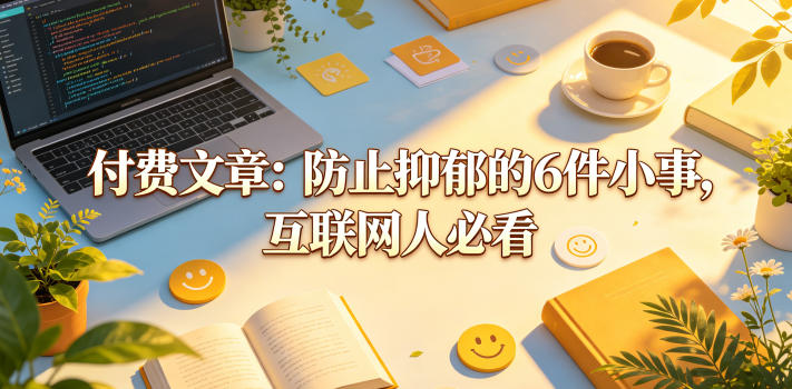 付费文章:防止抑郁的6件小事,互联网人必看!网赚库-项目库-轻创网-中创网-福缘网-冒泡网-资源之家-魔方项目库网赚库