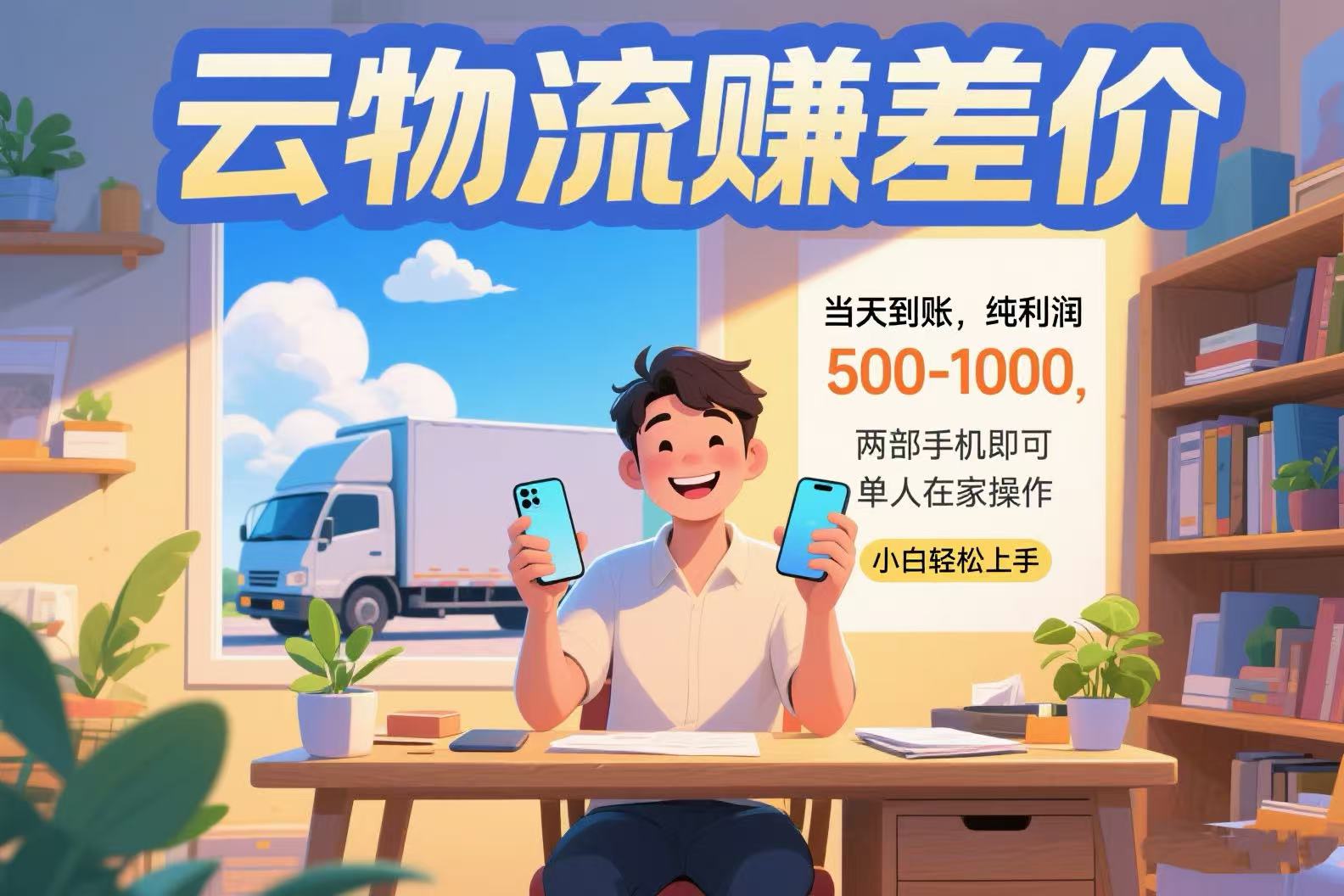 云物流赚差价 当天到账纯利润500-1000 两部手机即可 可单人在家操作 小…网赚库-项目库-轻创网-中创网-福缘网-冒泡网-资源之家-魔方项目库网赚库