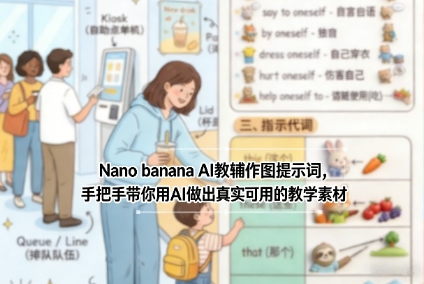 Nano banana AI教辅作图提示词，手把手带你用AI做出真实可用的教学素材网赚库-项目库-轻创网-中创网-福缘网-冒泡网-资源之家-魔方项目库网赚库