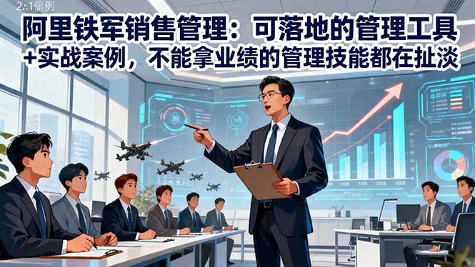 阿里铁军销售管理：可落地的管理工具+实战案例，不能拿业绩的管理都在扯淡网赚库-项目库-轻创网-中创网-福缘网-冒泡网-资源之家-魔方项目库网赚库