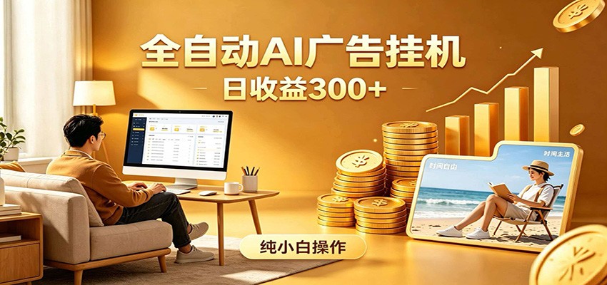 AI风口项目,全程解放双手,后台自动运行赚取收益,每天稳定收益300+网赚库-项目库-轻创网-中创网-福缘网-冒泡网-资源之家-魔方项目库网赚库
