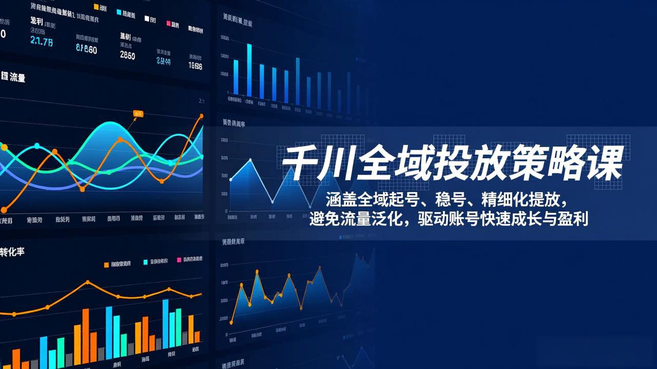 千川全域投放策略课：涵盖全域起号、稳号、精细化投放，避免流量泛化，驱动账号快速成长与盈利网赚库-项目库-轻创网-中创网-福缘网-冒泡网-资源之家-魔方项目库网赚库