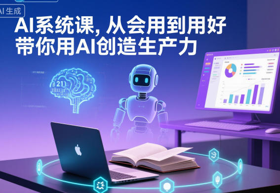 AI系统课,从会用到用好,带你用AI创造生产力网赚库-项目库-轻创网-中创网-福缘网-冒泡网-资源之家-魔方项目库网赚库