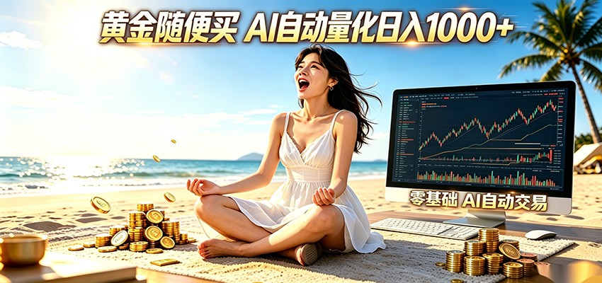 黄金随便买?AI自动外汇量化交易 在家当皇帝 日入1000+网赚库-项目库-轻创网-中创网-福缘网-冒泡网-资源之家-魔方项目库网赚库