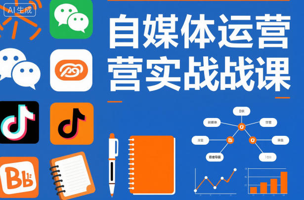 自媒体运营实战课，掌握一套系统的自媒体运营底层方法论，成为优秀的内容创作者网赚库-项目库-轻创网-中创网-福缘网-冒泡网-资源之家-魔方项目库网赚库