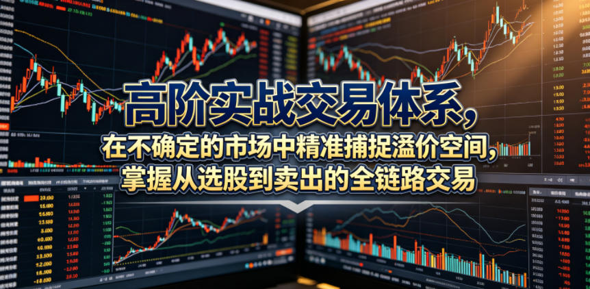 高阶实战交易体系，在不确定的市场中精准捕捉溢价空间，掌握从选股到卖出的全链路交易心法(更新6月)网赚库-项目库-轻创网-中创网-福缘网-冒泡网-资源之家-魔方项目库网赚库
