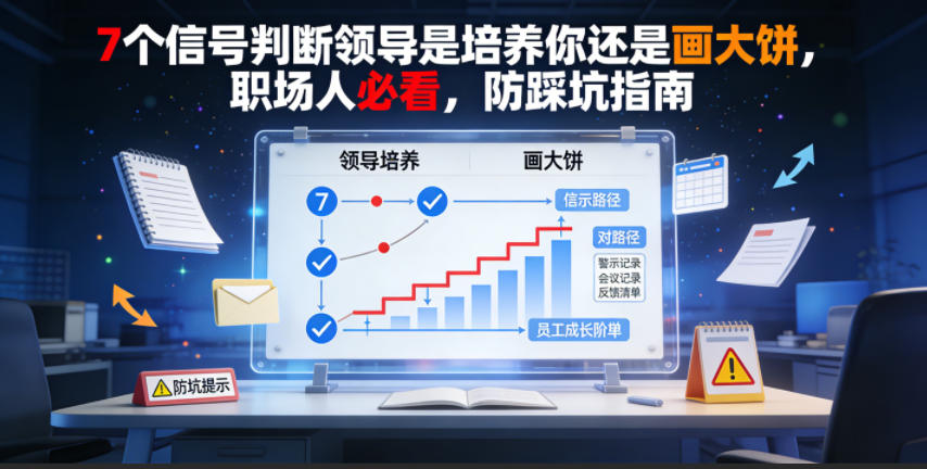 付费文章：7个信号判断领导是培养你还是画大饼，职场人必看，防踩坑指南网赚库-项目库-轻创网-中创网-福缘网-冒泡网-资源之家-魔方项目库网赚库