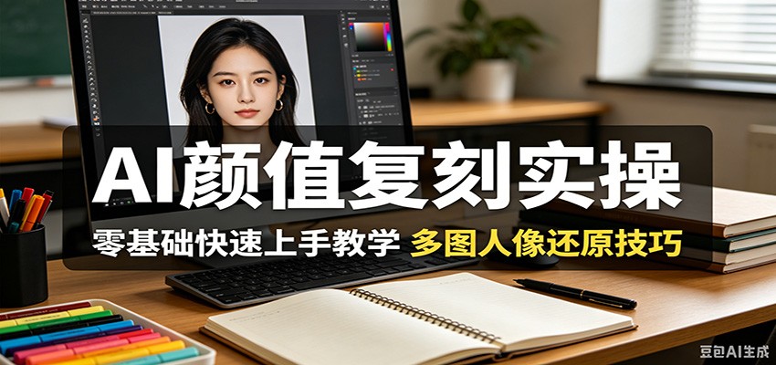 AI颜值复刻实操,零基础快速上手教学,多图人像还原技巧网赚库-项目库-轻创网-中创网-福缘网-冒泡网-资源之家-魔方项目库网赚库