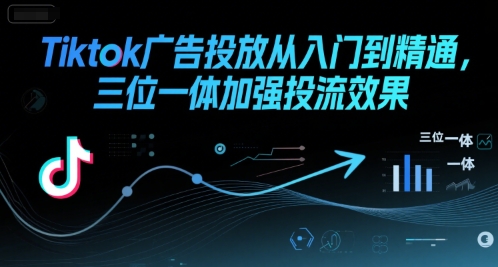 Tiktok广告投放从入门到精通，三位一体加强投流效果网赚库-项目库-轻创网-中创网-福缘网-冒泡网-资源之家-魔方项目库网赚库