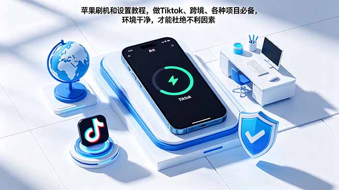 苹果刷机和设置教程,做Tiktok、跨境、各种项目必备,环境干净,才能杜绝不利因素网赚库-项目库-轻创网-中创网-福缘网-冒泡网-资源之家-魔方项目库网赚库
