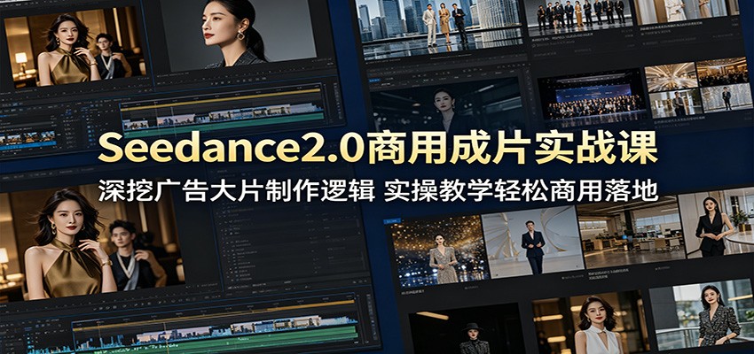 Seedance2.0商用成片实战课:深挖广告大片制作逻辑,实操教学轻松商用落地网赚库-项目库-轻创网-中创网-福缘网-冒泡网-资源之家-魔方项目库网赚库