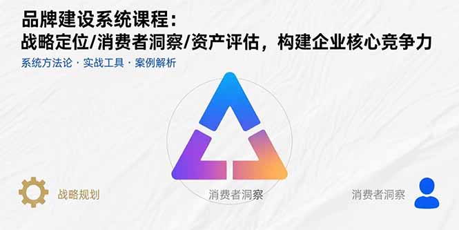 品牌建设系统课程：战略定位/消费者洞察/资产评估，构建企业核心竞争力网赚库-项目库-轻创网-中创网-福缘网-冒泡网-资源之家-魔方项目库网赚库