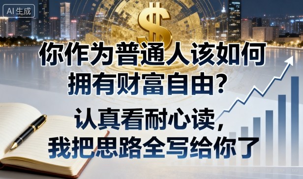 付费文章：你作为普通人该如何拥有财富自由？认真看耐心读，我把思路全写给你了网赚库-项目库-轻创网-中创网-福缘网-冒泡网-资源之家-魔方项目库网赚库