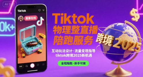 Tiktok物理整蛊直播陪跑服务-tiktok跨境2025网赚库-项目库-轻创网-中创网-福缘网-冒泡网-资源之家-魔方项目库网赚库