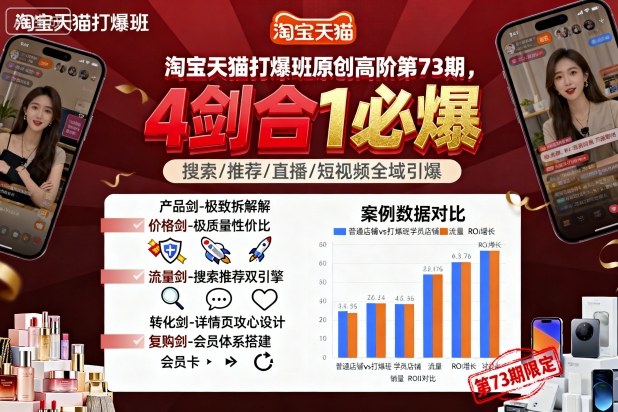 淘宝天猫打爆班原创高阶第73期，4剑合1必爆网赚库-项目库-轻创网-中创网-福缘网-冒泡网-资源之家-魔方项目库网赚库