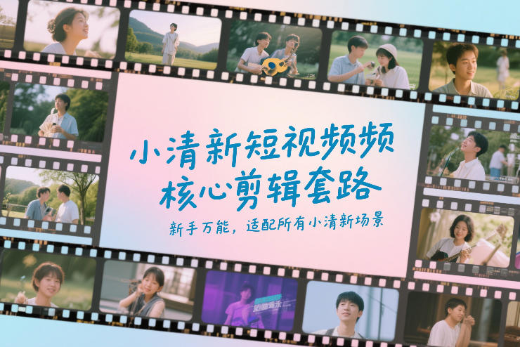 小清新短视频核心剪辑套路，新手万能，适配所有小清新场景网赚库-项目库-轻创网-中创网-福缘网-冒泡网-资源之家-魔方项目库网赚库